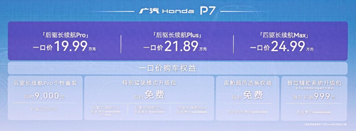19.99萬元起,新駕趣純電SUV廣汽本田 P7閃耀上市